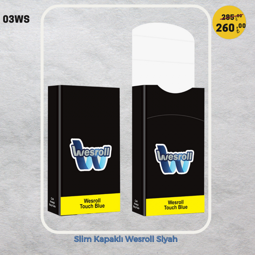 Slim Kapaklı Wesroll Siyah 